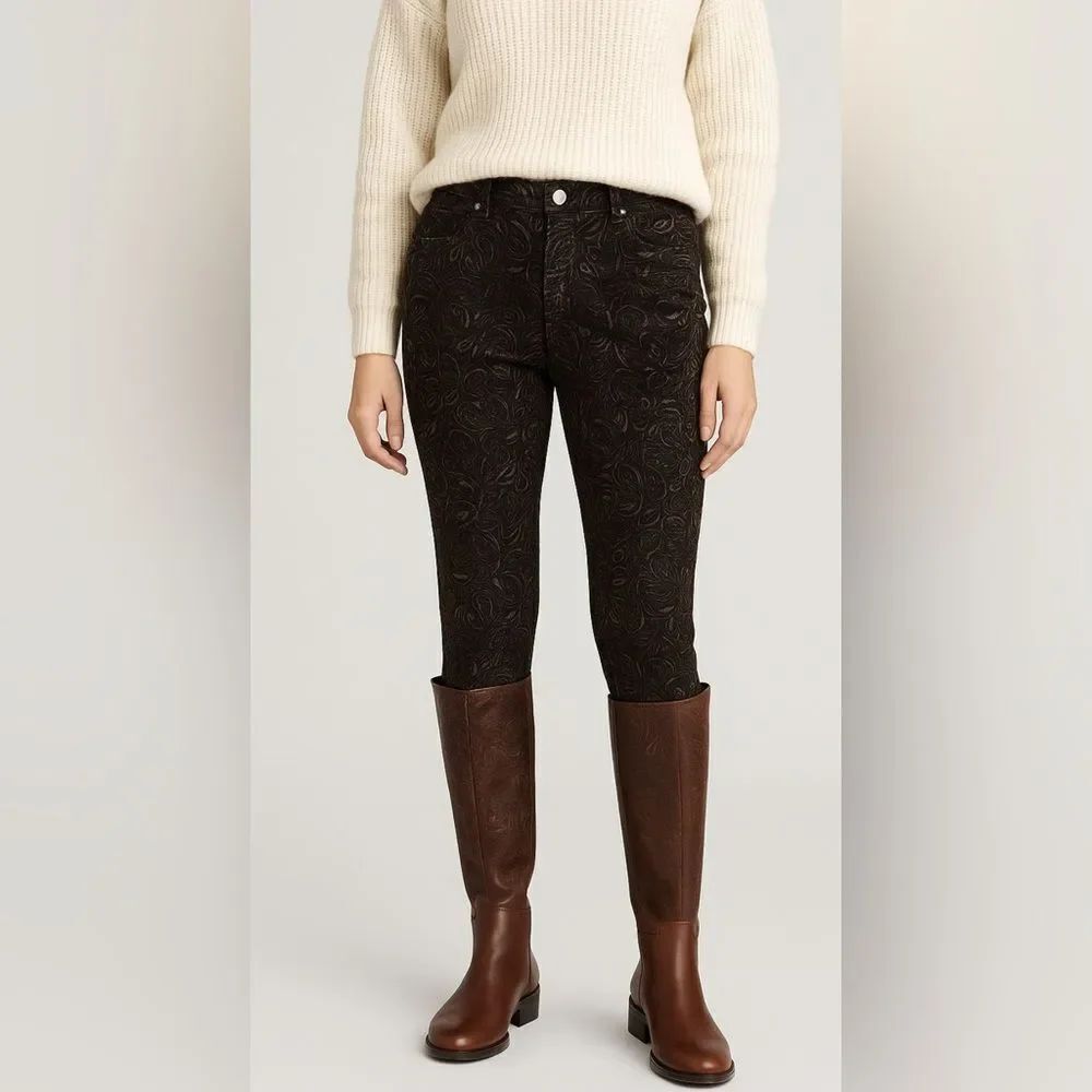 Anthropologie Paisley Corduroy Pants